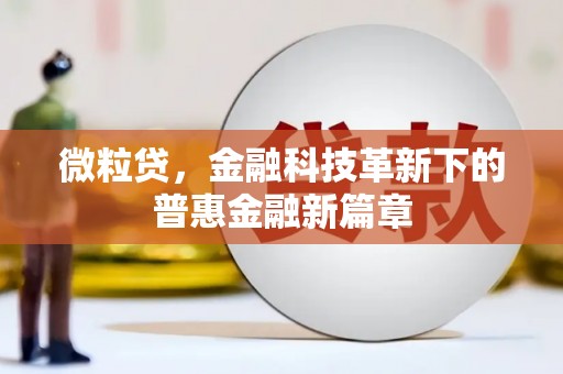 巩留微粒贷，金融科技革新下的普惠金融新篇章
