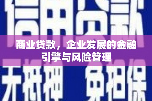 巩留商业贷款，企业发展的金融引擎与风险管理