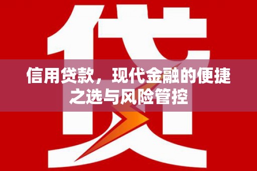 巩留信用贷款，现代金融的便捷之选与风险管控