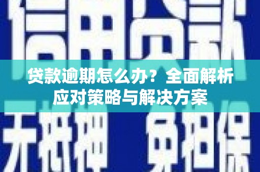巩留贷款逾期怎么办？全面解析应对策略与解决方案