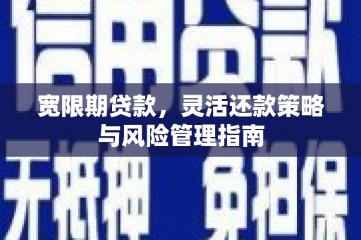 巩留宽限期贷款，灵活还款策略与风险管理指南