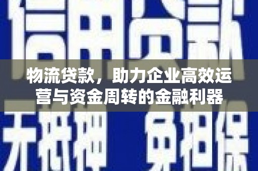 巩留物流贷款，助力企业高效运营与资金周转的金融利器