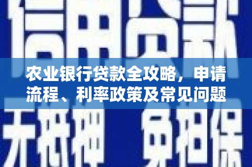 巩留农业银行贷款全攻略，申请流程、利率政策及常见问题解析