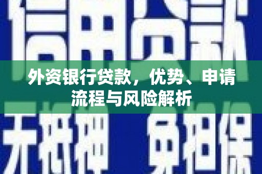 巩留外资银行贷款，优势、申请流程与风险解析