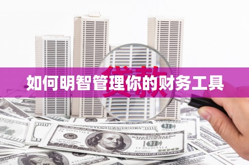 巩留如何明智管理你的财务工具