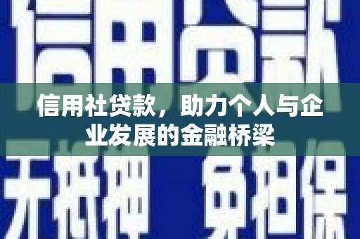 巩留信用社贷款，助力个人与企业发展的金融桥梁