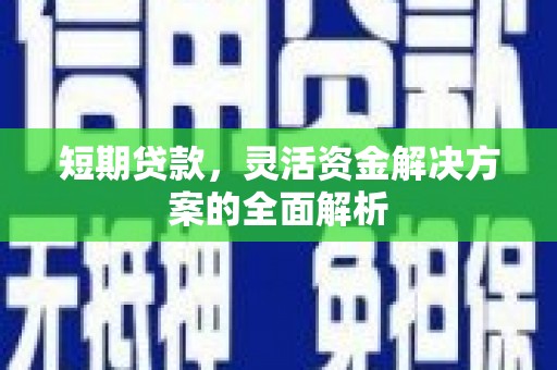 巩留短期贷款，灵活资金解决方案的全面解析