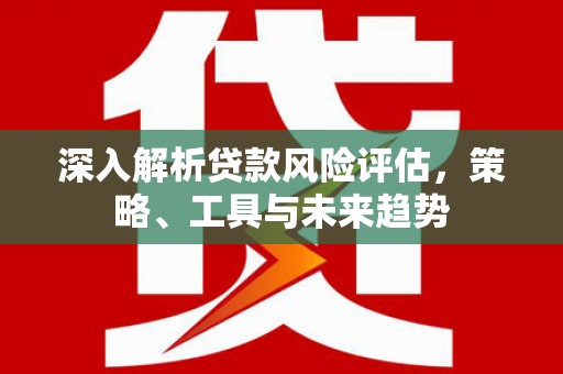 巩留深入解析贷款风险评估，策略、工具与未来趋势