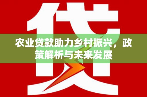 巩留农业贷款助力乡村振兴，政策解析与未来发展