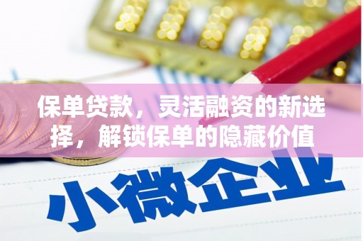 巩留保单贷款，灵活融资的新选择，解锁保单的隐藏价值