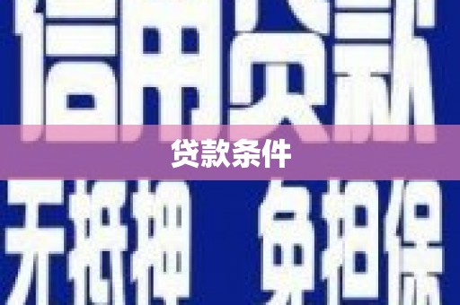巩留贷款条件