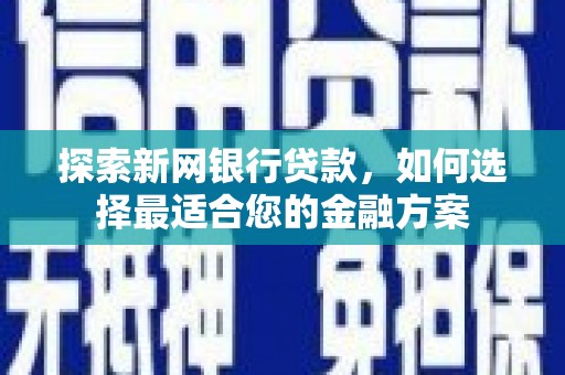 巩留探索新网银行贷款，如何选择最适合您的金融方案