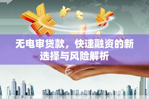 巩留无电审贷款，快速融资的新选择与风险解析