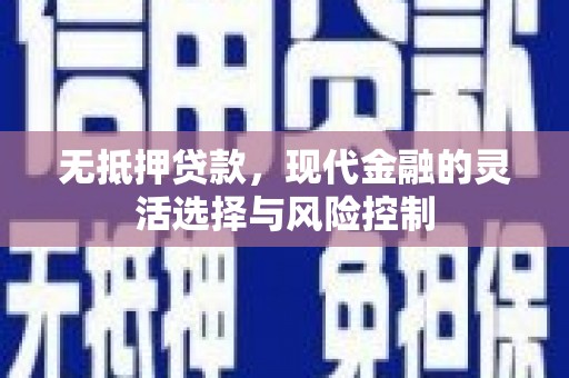 巩留无抵押贷款，现代金融的灵活选择与风险控制