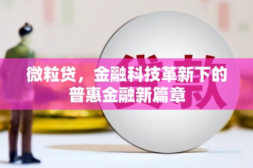 巩留微粒贷，金融科技革新下的普惠金融新篇章