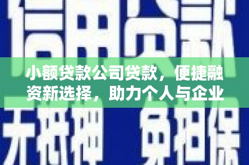 巩留小额贷款公司贷款，便捷融资新选择，助力个人与企业成长