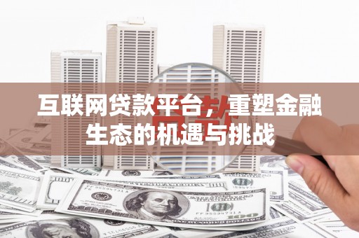 巩留互联网贷款平台，重塑金融生态的机遇与挑战