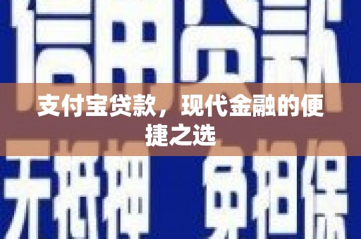 巩留支付宝贷款，现代金融的便捷之选