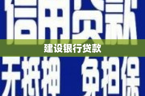 巩留建设银行贷款