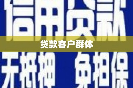 巩留贷款客户群体