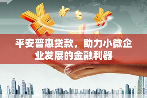 巩留平安普惠贷款，助力小微企业发展的金融利器