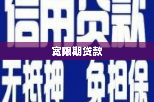 巩留宽限期贷款