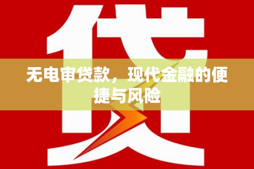巩留无电审贷款，现代金融的便捷与风险
