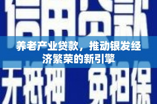 巩留养老产业贷款，推动银发经济繁荣的新引擎