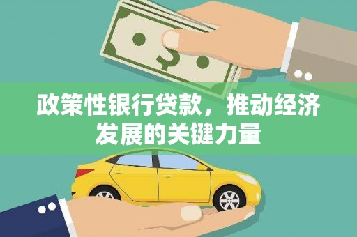 巩留政策性银行贷款，推动经济发展的关键力量