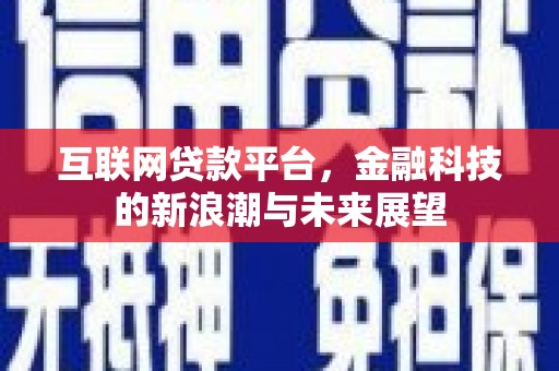 巩留互联网贷款平台，金融科技的新浪潮与未来展望