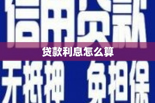 巩留贷款利息怎么算