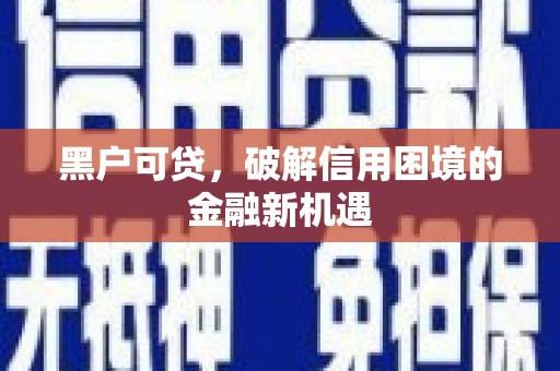 巩留黑户可贷，破解信用困境的金融新机遇