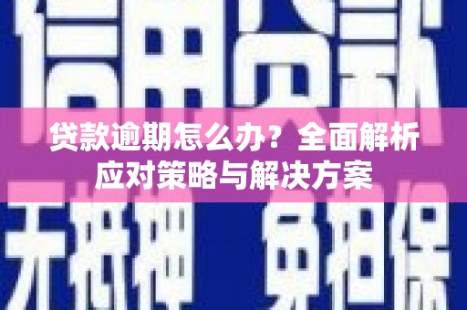 巩留贷款逾期怎么办？全面解析应对策略与解决方案