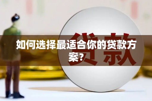 巩留如何选择最适合你的贷款方案？