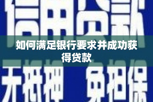 巩留如何满足银行要求并成功获得贷款