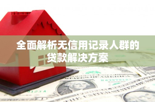 巩留全面解析无信用记录人群的贷款解决方案